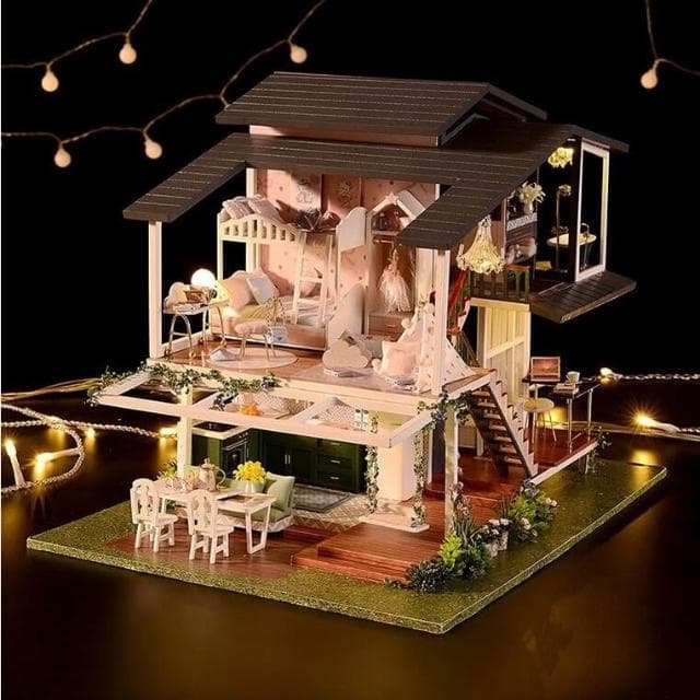 大旺小舖:DIY小屋莫奈花園 袖珍屋娃娃屋材料包 生日結婚母親節情人節聖誕交換禮物 台北車站實體店面