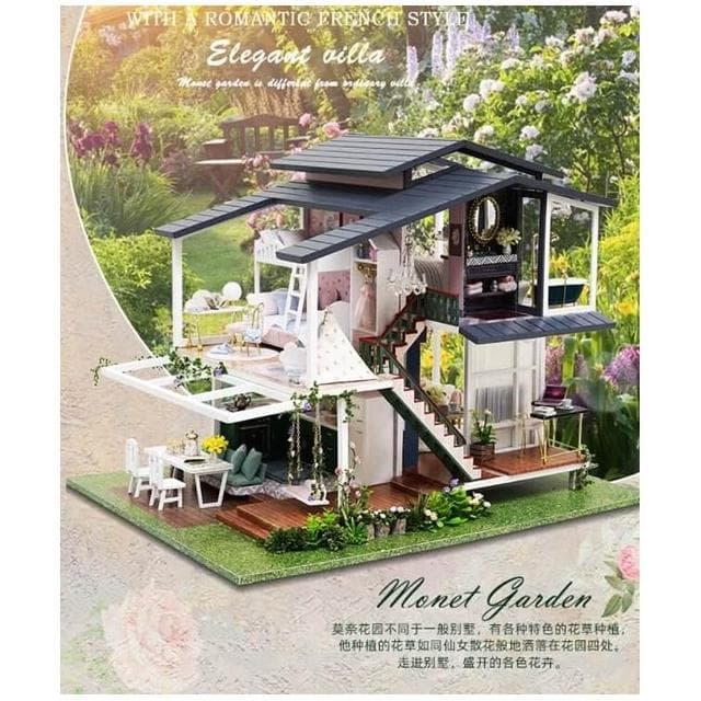 大旺小舖:DIY小屋莫奈花園 袖珍屋娃娃屋材料包 生日結婚母親節情人節聖誕交換禮物 台北車站實體店面