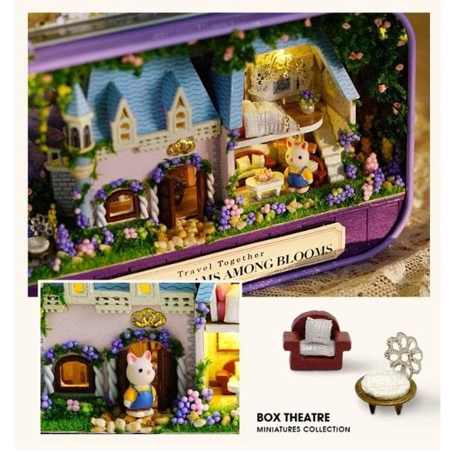 大旺小舖:DIY小屋袖珍屋娃娃屋材料包盒子劇場旅行三部曲 花間甜夢 生日結婚母親節情人節聖誕交換禮物 實體店面