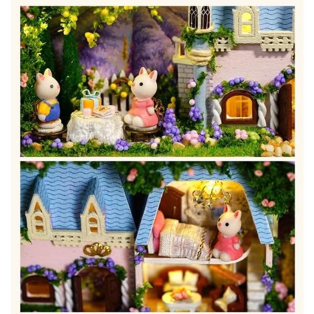 大旺小舖:DIY小屋袖珍屋娃娃屋材料包盒子劇場旅行三部曲 花間甜夢 生日結婚母親節情人節聖誕交換禮物 實體店面
