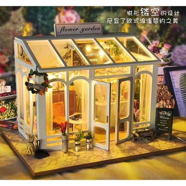 大旺小舖: diy袖珍娃娃屋材料包小屋陽光漫漫 花店 生日結婚母親節情人節聖誕交換畢業禮物 台北車站實體店面