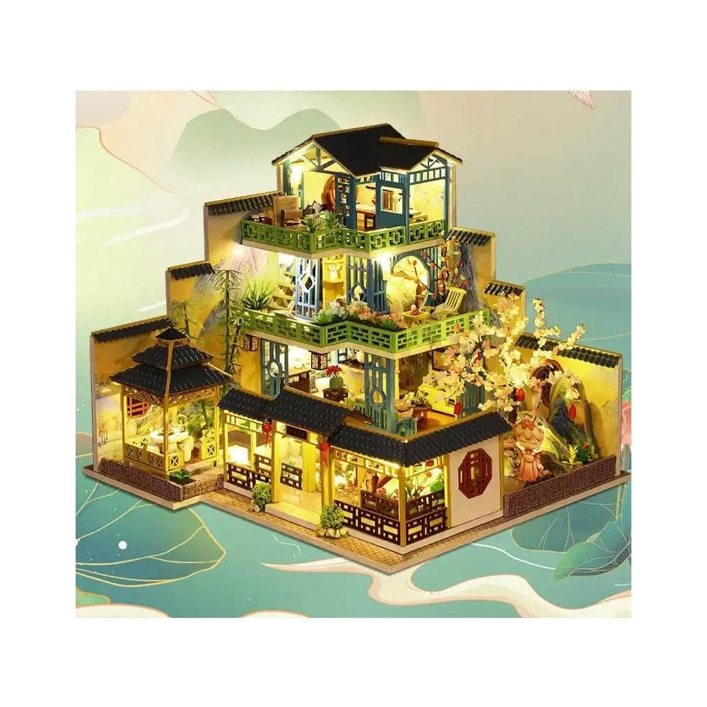 大旺小舖:DIY小屋富春山居 袖珍屋娃娃屋材料包大型屋  生日結婚母親節情人節聖誕交換禮物 實體店面