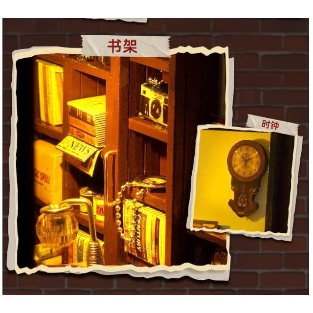 大旺小舖:書立DIY小屋大偵探日記 袖珍屋娃娃屋材料包 生日結婚母親節情人節聖誕交換禮物 實體店面