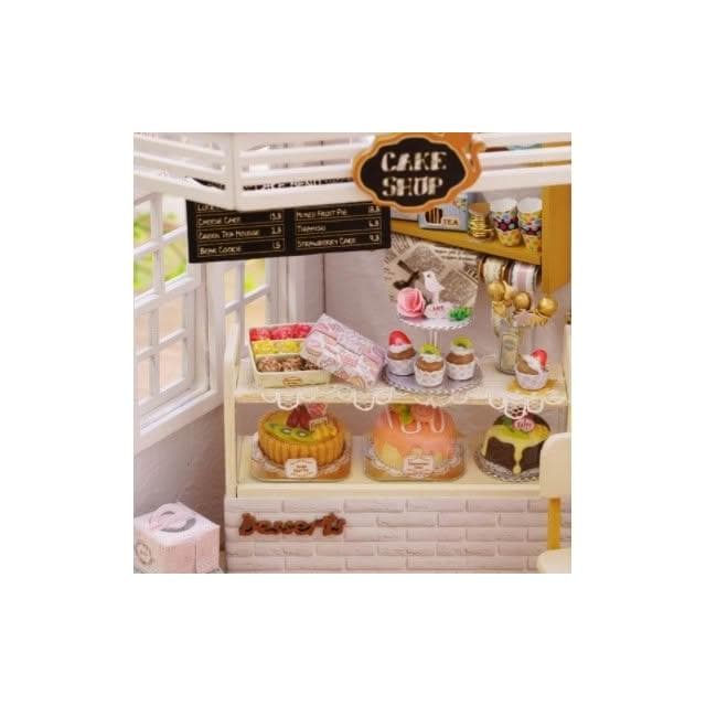 大旺小舖: diy袖珍娃娃屋材料包小屋蛋糕日記 來開蛋糕店喔 生日結婚母親節情人節聖誕交換禮物 實體店面