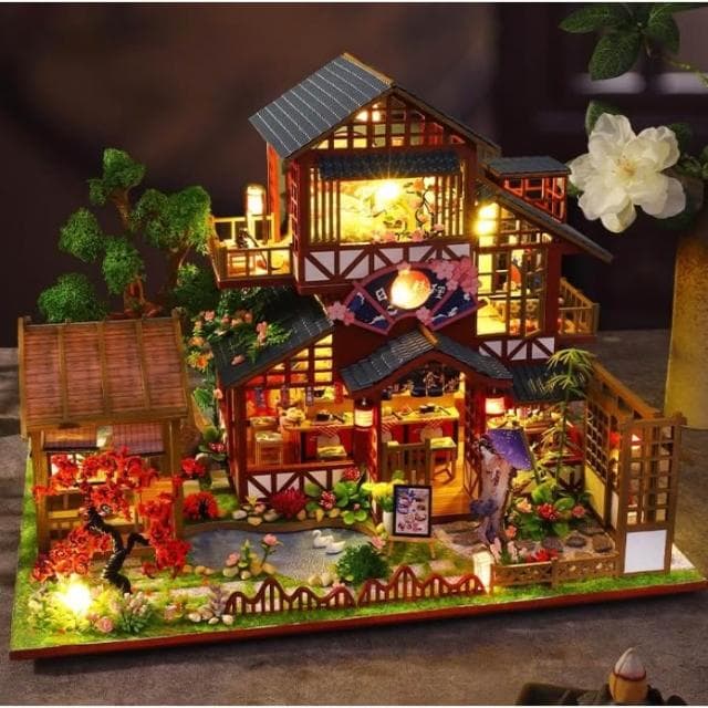 大旺小舖:台北現貨DIY小屋 和喜居 日本料理店 袖珍屋娃娃屋材料包 生日結婚母親節情人節聖誕交換禮物 實體店面