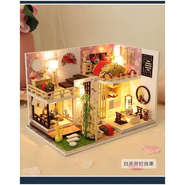 大旺小舖:熱門新款diy袖珍娃娃屋材料包小屋竹楓小舍 和風日式建築 生日結婚母親節情人節聖誕交換禮物 實體店面