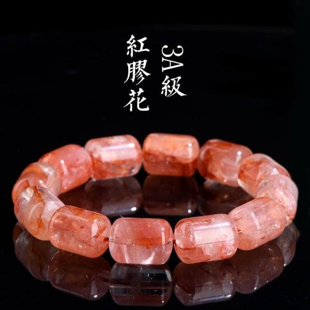 【Paiya 派亞】天然紅膠花桶珠手鏈 紅色膠花異象水晶桶珠手串送禮好物/交換禮物