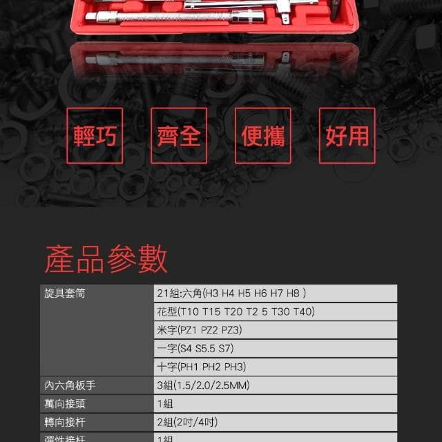 套筒工具組 汽修工具組46件 棘輪板手 鉻釩鋼套筒組 螺絲刀套筒組 維修工具套裝 套筒組合 085-CRV46