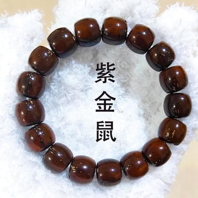 【Paiya 派亞】招財鼠紫金鼠手串手鏈精品直切桶珠男女款文玩收藏佛珠念珠(送禮好物/交換禮物)