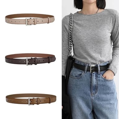 【MoonDy】皮帶 腰帶 真皮皮帶 紅色腰帶 精品皮帶 復古皮帶 細皮帶 大衣腰帶 女生腰帶 白色腰帶 西裝皮帶 腰鍊 禮物