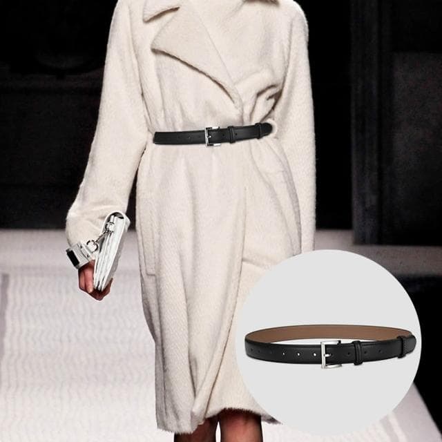 【MoonDy】皮帶 腰帶 真皮皮帶 紅色腰帶 精品皮帶 復古皮帶 細皮帶 大衣腰帶 女生腰帶 白色腰帶 西裝皮帶 腰鍊 禮物