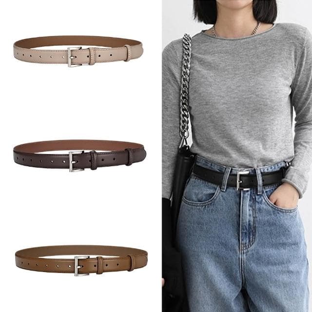 【MoonDy】皮帶 腰帶 真皮皮帶 紅色腰帶 精品皮帶 復古皮帶 細皮帶 大衣腰帶 女生腰帶 白色腰帶 西裝皮帶 腰鍊 禮物