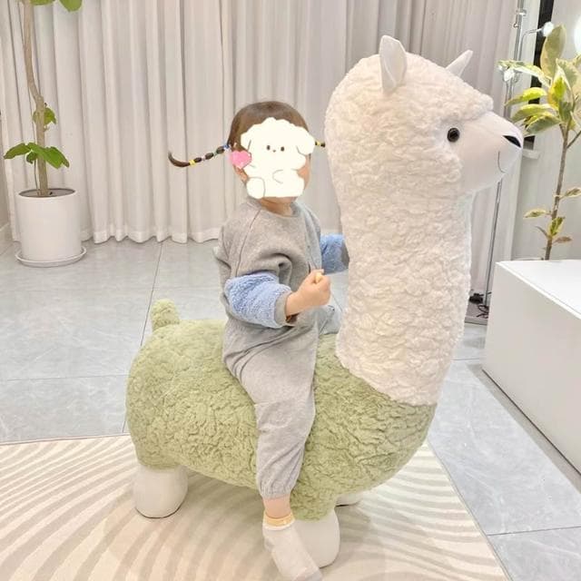 #网红羊驼凳子座椅客厅落地摆件生日礼物装饰品乔迁新居家居送女
