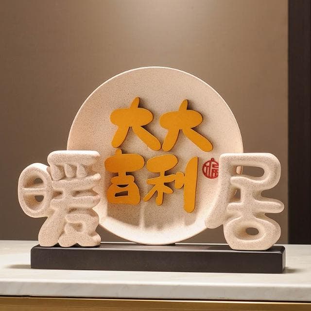 家和万事兴摆件暖居装饰品电视柜酒柜玄关新中式客厅乔迁搬家礼物