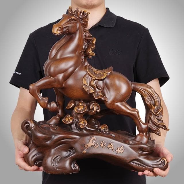 马到成功摆件家居客厅生肖马工艺品办公室书房乔迁开业树脂礼物
