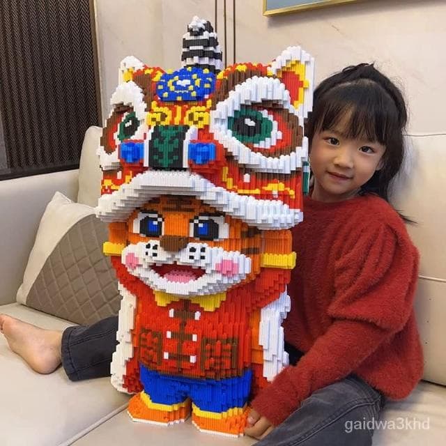 全網✨最低 樂高 積木 大積木 樂高積木 拚裝積木 積木樂高 舞獅積木 成人積木 積木擺件 生日 禮物 大型積木