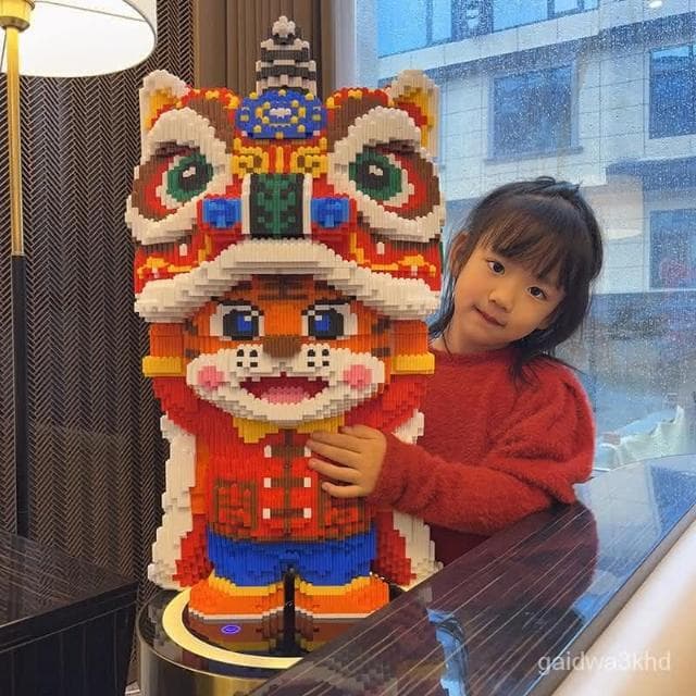 全網✨最低 樂高 積木 大積木 樂高積木 拚裝積木 積木樂高 舞獅積木 成人積木 積木擺件 生日 禮物 大型積木