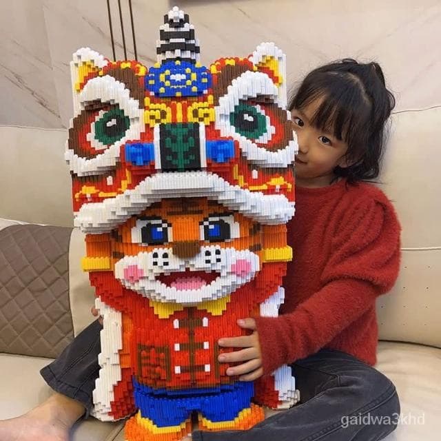 全網✨最低 樂高 積木 大積木 樂高積木 拚裝積木 積木樂高 舞獅積木 成人積木 積木擺件 生日 禮物 大型積木