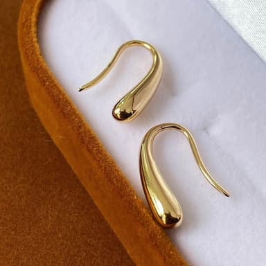 【LEESA】純銀耳環\耳飾\韓國飾品\耳勾\個性耳環\正韓耳環\耳環\耳環女\925\金色耳環\純銀飾品\水滴耳環\女生禮物\