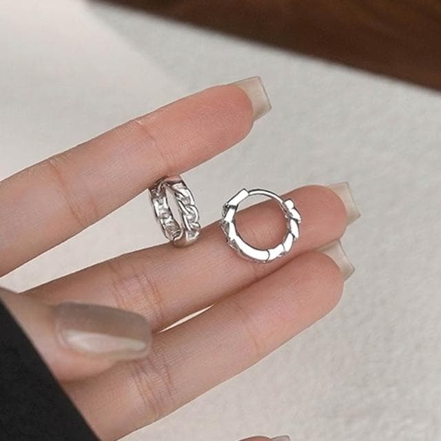 【LEESA】韓國飾品\耳環\鏈條耳環\ins風\個性耳環\純銀飾品925\純銀耳環\耳飾正韓耳環\簡約耳環\情人節禮物\