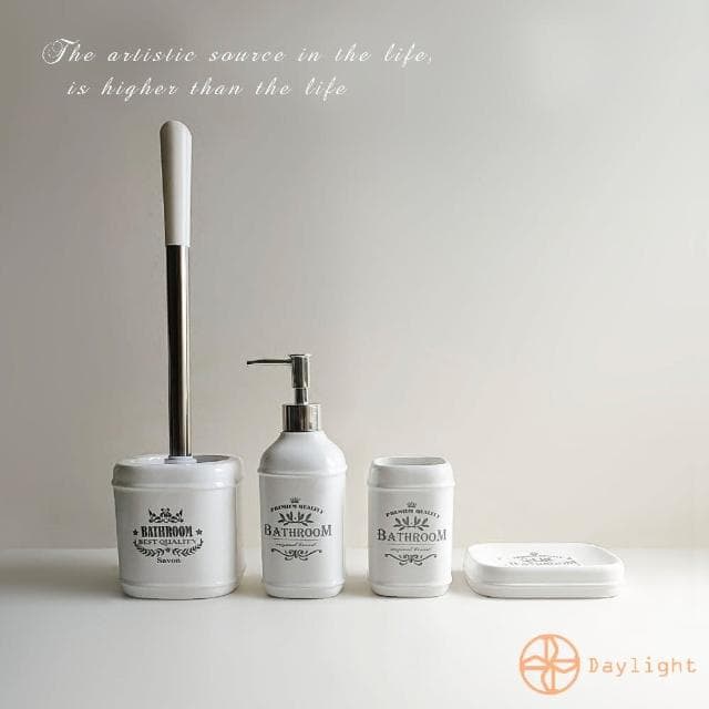 【Daylight】北歐簡約衛浴 乳液瓶 洗手乳罐 肥皂盤 漱口杯 陶瓷盥洗組 精品衛浴 交換禮物 入厝禮 飯店衛浴品