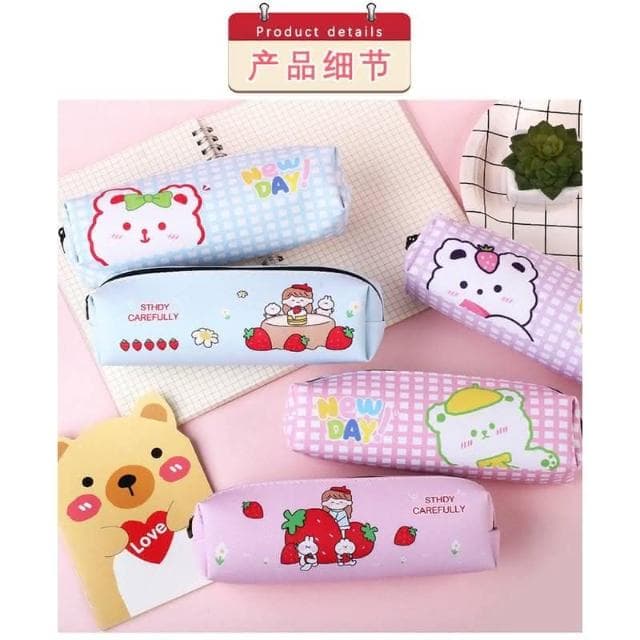 憶香許快樂購 學生 聖誕禮品 獎品 禮物 期末獎品 卡通 草莓 女孩 筆袋 收納袋 文具 鉛筆盒