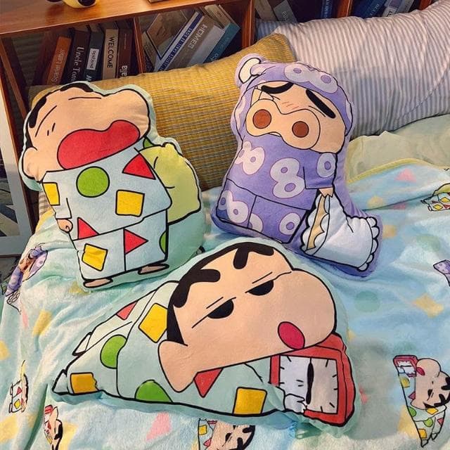 抱枕毯子二合一辦公室午睡毯小新毛絨玩偶兒童被子禮物送女生生日