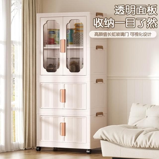 寶寶衣櫃兒童收納櫃折疊免安裝儲物櫃嬰兒專用簡易家用臥室整理箱
