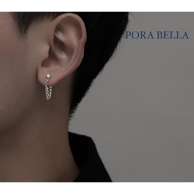 【Porabella】925純銀後掛式簡約個性流蘇耳鏈 冷淡風925銀耳環一體式 男女通用耳鏈 送男友禮物