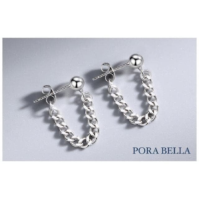 【Porabella】925純銀後掛式簡約個性流蘇耳鏈 冷淡風925銀耳環一體式 男女通用耳鏈 送男友禮物