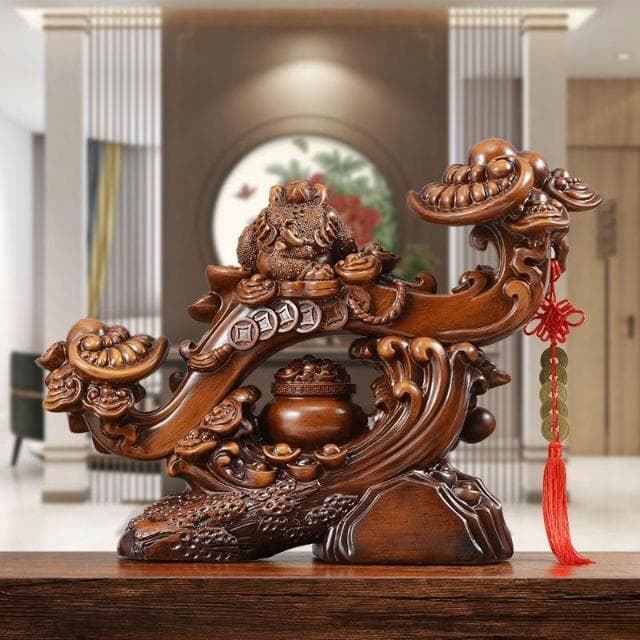 如意金蟾擺件 招財擺飾 風水擺飾  福祿如意擺件 傢居擺設 創意居傢 公司擺件 招財 納福 開幕送禮 入厝禮物