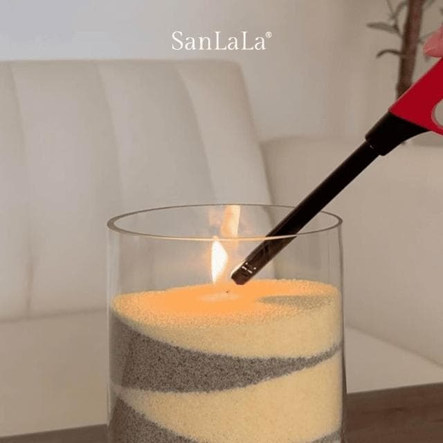 SanLaLa 珍珠沙蠟-香氛蠟燭 (橘黃/柑橘花園)