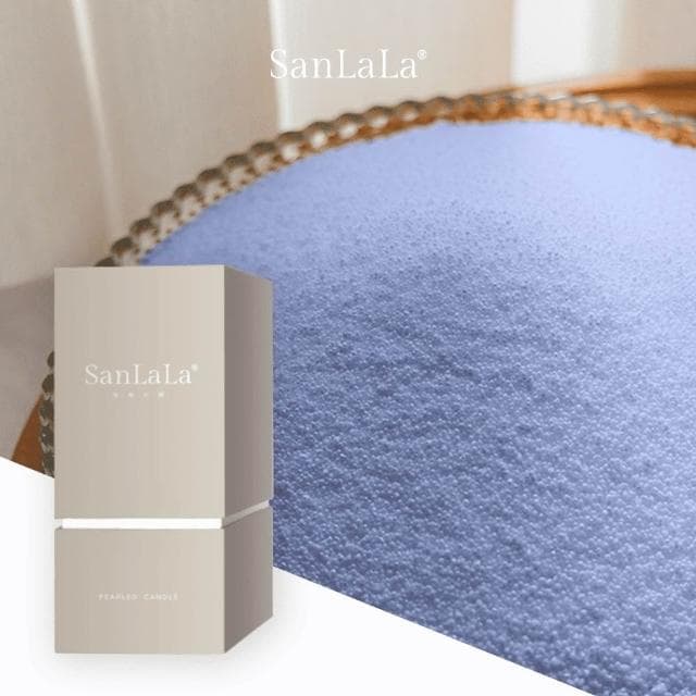 SanLaLa 珍珠沙蠟-香氛蠟燭 (藍/地中海午後)
