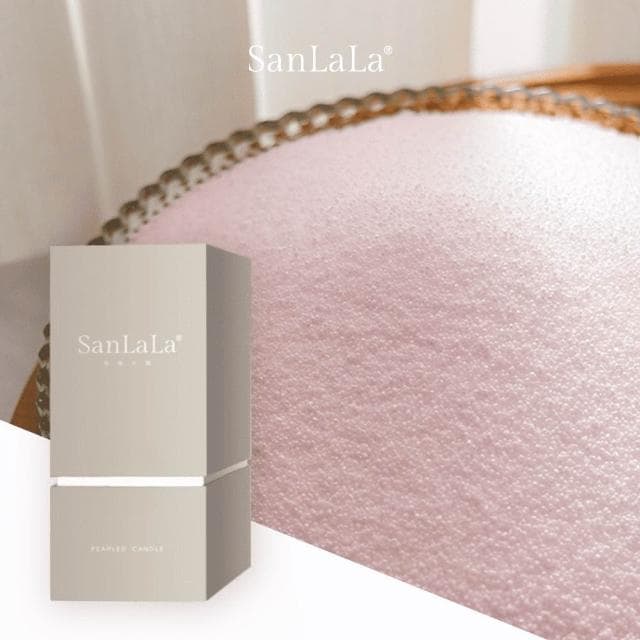 SanLaLa 珍珠沙蠟-香氛蠟燭 (粉/花間漫步)