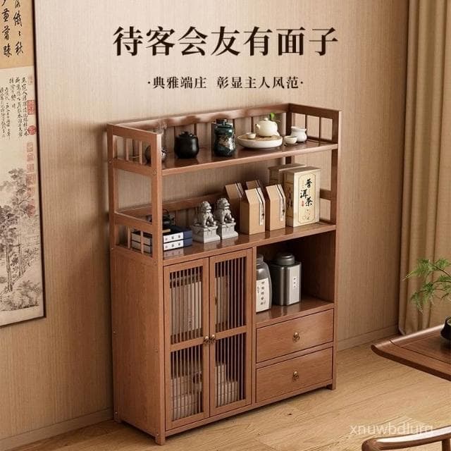 精選 🆕茶架子置物架 多層茶葉櫃 茶室收納櫃 茶杯架 茶具展示櫃子 茶水櫃