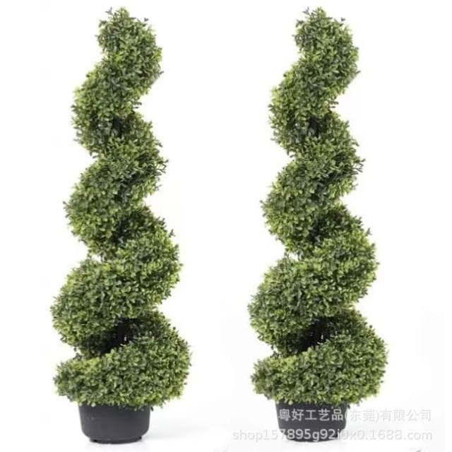 仿真綠植米蘭樹螺旋柱盆栽蛇形樹假植物室內落地式婚禮盆景盆栽擺