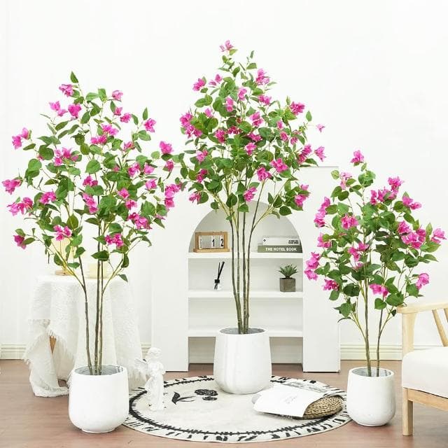 大型仿真綠植三角梅樹盆栽室內客廳落地裝飾植物造景假樹擺件批發