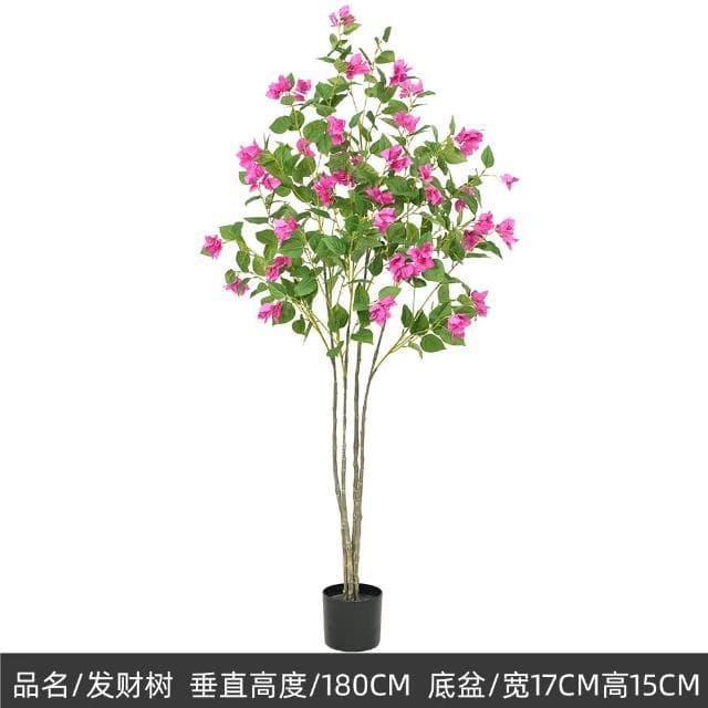 大型仿真綠植三角梅樹盆栽室內客廳落地裝飾植物造景假樹擺件批發