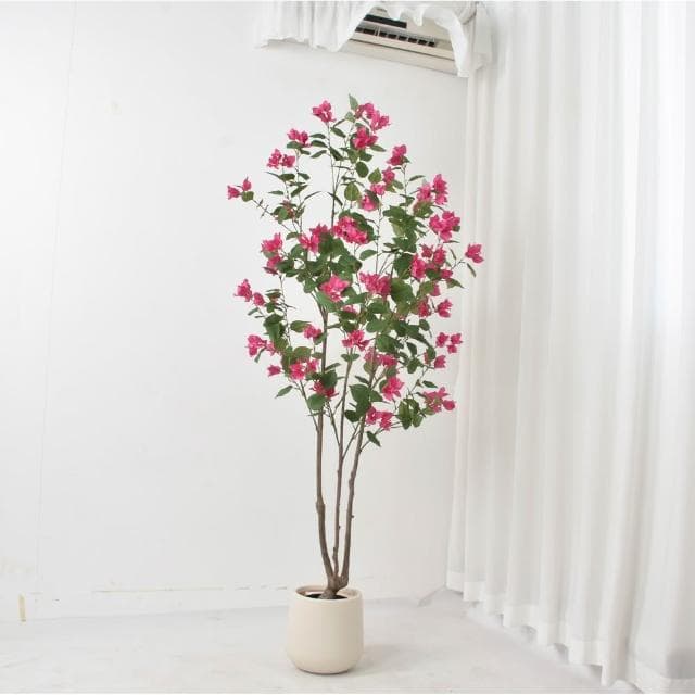 亞馬遜仿真植物三角梅盆栽室內裝飾三角梅樹落地盆栽廠家批發