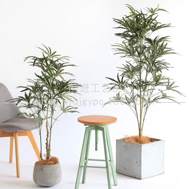 仿真綠植孔雀木假樹盆栽室內客廳落地仿真植物假樹假綠植