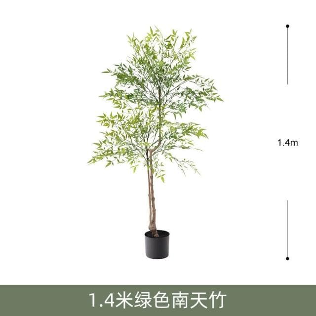 仿真南天竹落地盆栽新中式酒店餐館佈景仿真植物仿真花樹綠植