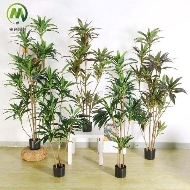 客廳綠植仿真天鵝絨 高端巴西鐵假植物盆栽 室內落地仿真綠植帶盆