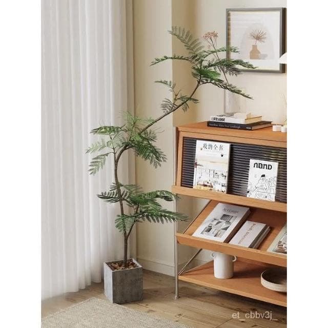 🔥熱銷-特惠🔥 藍花楹仿真綠植高端輕奢室內客廳裝飾花仿生假植物大型落地盆栽樹 仿真植物