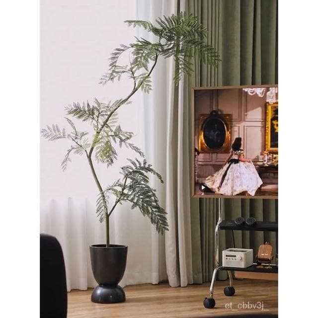 🔥熱銷-特惠🔥 藍花楹仿真綠植高端輕奢室內客廳裝飾花仿生假植物大型落地盆栽樹 仿真植物