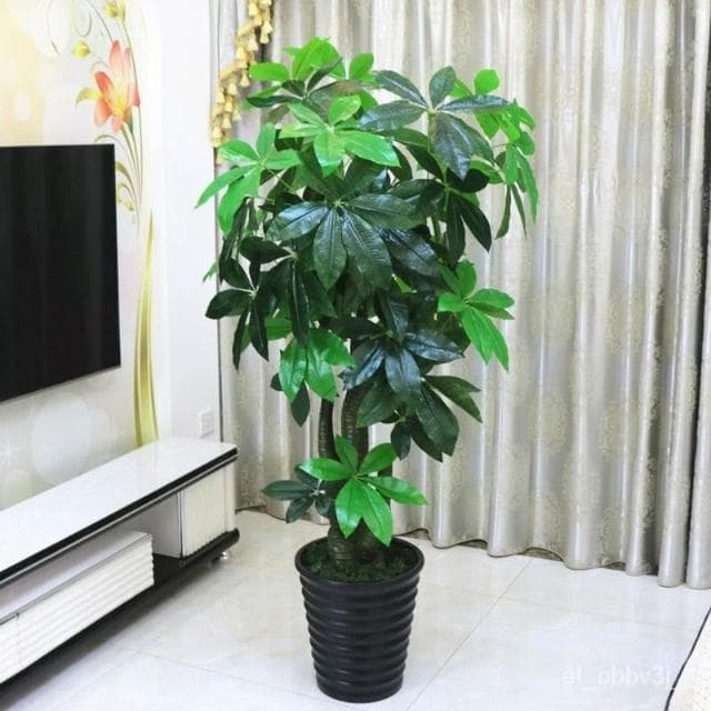 熱賣💛假樹髮財樹仿真植物大型落地盆栽景塑料裝飾假花仿真客廳室內綠植 假樹 仿真綠植 假植物 擺件擺飾 仿真盆栽
