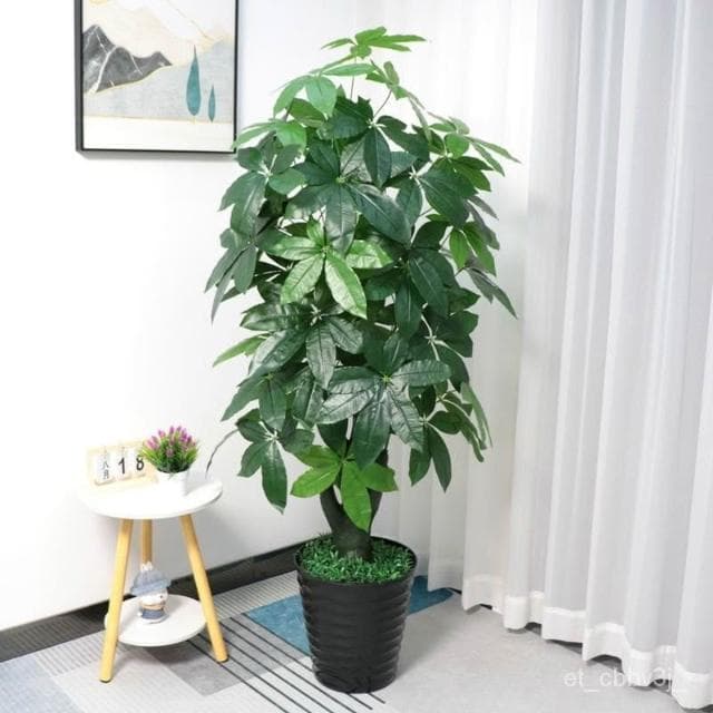 熱賣💛假樹髮財樹仿真植物大型落地盆栽景塑料裝飾假花仿真客廳室內綠植 假樹 仿真綠植 假植物 擺件擺飾 仿真盆栽