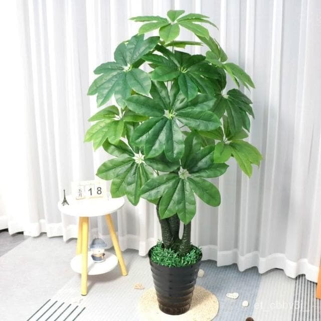 熱賣💛假樹髮財樹仿真植物大型落地盆栽景塑料裝飾假花仿真客廳室內綠植 假樹 仿真綠植 假植物 擺件擺飾 仿真盆栽