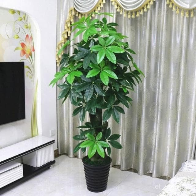 熱賣💛假樹髮財樹仿真植物大型落地盆栽景塑料裝飾假花仿真客廳室內綠植 假樹 仿真綠植 假植物 擺件擺飾 仿真盆栽
