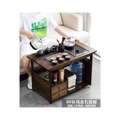 實木小茶車 家用茶具茶桌 帶輪移動家用茶桌 茶臺 一體茶桌 客廳小茶幾桌 茶具套裝 茶桌 桌子 茶几