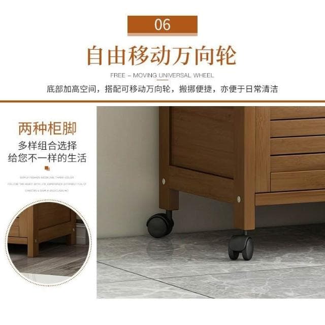 新品直銷 現代楠竹 移動泡茶車 古典多功能 茶幾小型 簡約茶具 餐邊櫃 帶門帶抽屜